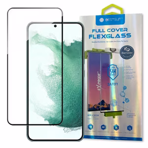 Bestsuit 3D Edge Nano Flexi Glass lasi elokuva koko näytön karkaistu lasi kehys Samsung Galaxy S22 + (S22 Plus) läpinäkyvä Transparent