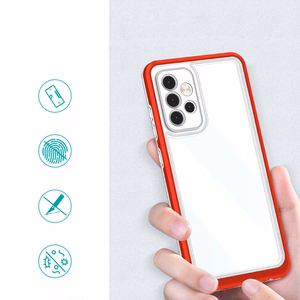 Kirkas 3in1 asia Samsung Galaxy A73 kehys kansi geeli punainen