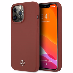 Mercedes Silicone Line kotelo iPhone 13 Pro Max - punainen