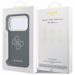 GUESS Suojakuori iPhone 17 Pro Max:lle GUHCP17X5PS4RGGK (PU FW Resin Logo) musta