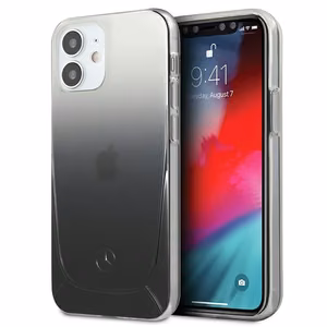 Mercedes Transparent Line -kotelo iPhone 12 mini - musta
