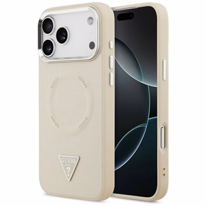Guess Triangle Logo MagSafe Suojakuori iPhone 17 Prolle - Beige