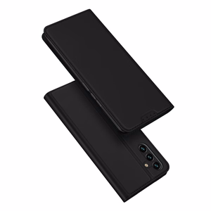Dux Ducis Skin Pro kotelo Samsung Galaxy A14 4G / 5G lompakkoläppäkotelo jalustalla musta