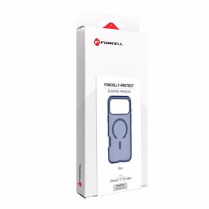 Case for iPhone 17 Pro Max / 18 Pro Max (low camera edge) Forcell F-Protect BumperX Premium compatible with MagSafe navy blue