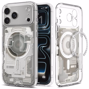 Spigen Ultra Hybrid MagSafe Zero One -suojakuori iPhone 18 Pro / 17 Pro -malleille, titaaninvärinen