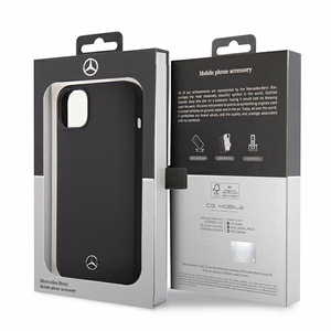 Mercedes Silicone Line Suojakuori iPhone 14 Pluslle - musta