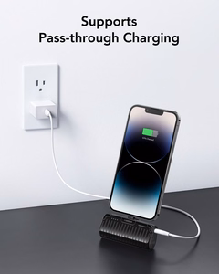 Ulkoinen akku Veger PlugOn (W0558P) PD QC3.0 2,4A 20W 5000 mAh sisäänrakennetulla Lightning-liittimellä musta