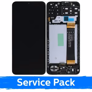 LCD-näyttö yhteensopiva Samsung A135 A13 4G musta kehyksellä (Service Pack)