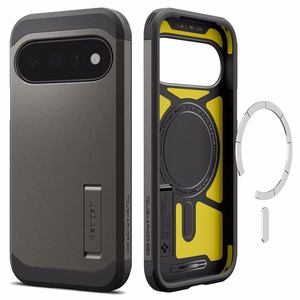 Spigen Tough Armor Mag MagSafe -suojakuori Google Pixel 11 -mallille, tummanharmaa