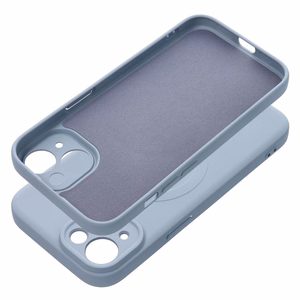 SILICONE MAG COVER puhelinkuori, yhteensopiva MagSafe-tekniikan kanssa, iPhone 15 vaaleansininen