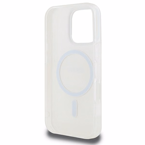 DKNY Repeat Texture Pattern Stripe MagSafe iPhone 16 Pro:lle Suojakuori - Vaaleanpunainen