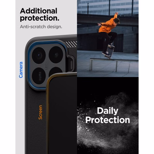 Spigen Rugged Armor -suojakuori Xiaomi 17T Prolle, mattamusta