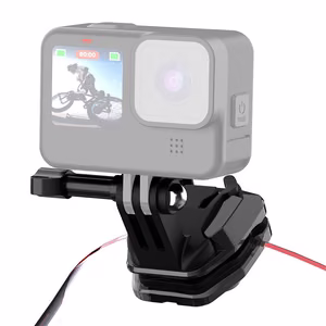 Puluz moottoripyörän tuulilasin kiinnike urheilukameroille (DJI Osmo Action 4, GoPro Hero 12, Insta360 Ace Pro / X4) (musta)