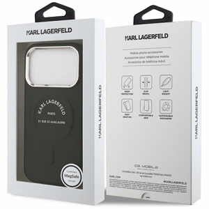 Karl Lagerfeld Karl RSG Logo MagSafe suojakuori iPhone 17 Pro:lle - musta