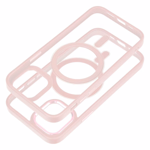 Suojakuori iPhone 12 / 12 PRO:lle Color Edge Mag Cover yhteensopiva MagSafe vaaleanpunainen