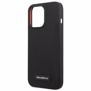 Karl Lagerfeld Silikoni Plaque Case iPhone 13 Pro / iPhone 13 - musta
