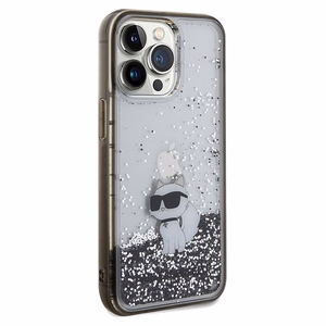 KARL LAGERFELD KLHCP13XLKCNSK Liquid Glitter C -suojakuori iPhone 13 Pro Maxille - läpinäkyvä