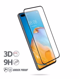 Crong 3D Armor Glass 9H tempered-glass screen protector for Huawei P40, with installation frame