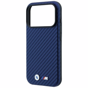BMW M Carbon Metal Logo MagSafe suojakuori mallille iPhone 17 Pro / 18 Pro – tummansininen