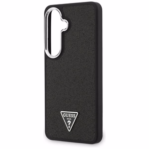 Guess suojakuori Fixed Glitter Triangle MagSafe Samsung Galaxy S26:lle musta