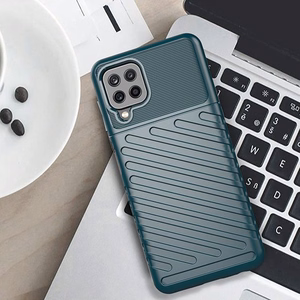 Thunder Case Joustava Kova Rugged Cover TPU Case Samsung Galaxy A22 4G sininen