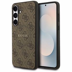Guess case for Samsung Galaxy S25 FE  HC MAGSAFE PU 4G RING CLASSIC LOGO brown