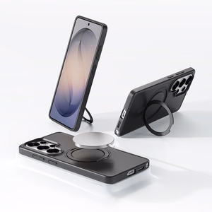 Rock Rotating Stand Soft Touch Series magneettinen Samsung Galaxy S26 Ultra:lle musta