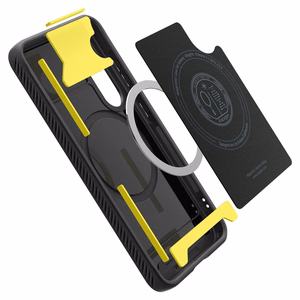 Spigen Rugged Armor Mag MagSafe suojakuori Samsung Galaxy S25 -puhelimelle - matta musta