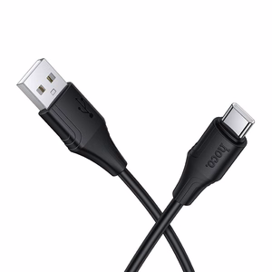 Hoco silikoninen USB-A - USB-C -kaapeli 3A 1 m X124 - musta