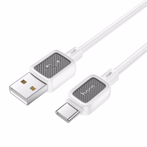 Hoco USB-A - USB-C -kaapeli 3A 1 m X108 valkoinen