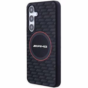 AMG Silicone Carbon Pattern MagSafe suojakuori Samsung Galaxy S24+:lle - musta