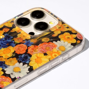 Glow Glam suojakuori iPhone 12 6,1'' oranssi