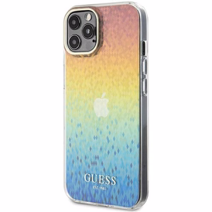 Guess IML Faceted Mirror Disco Iridescent -suojakuori iPhone 12/12 Prolle - monivärinen