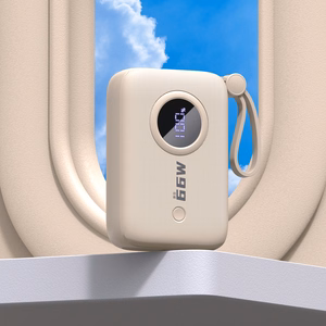 Dudao K14 10000mAh tehopankki USB-C / Lightning-kaapeleilla - beige