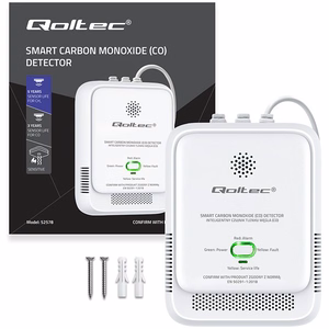 Qoltec 52576 hiilimonoksidianturi | CO-tunnistin | 85dB hälytys | LED