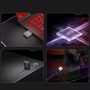 QCY Heroad V200 Tri-Mode Gaming-Kuulokkeet 7.1 Äänellä, 240h Akulla ja Irrotettavalla Mikrofonilla - Musta