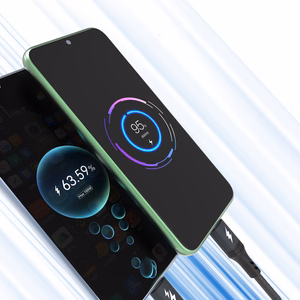 Dudao L3E 3 in 1 60W MicroUSB USB-C Lightning Kaapeli 1.2m - musta