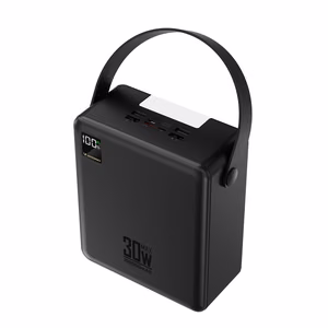 Wozinsky W8-B 100000mAh 30W Powerbank 2xUSB-A and 2xUSB-C with Flashlight - Black