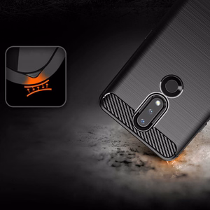 Carbon Case Joustava kansi TPU Asia Nokia 2.4 musta