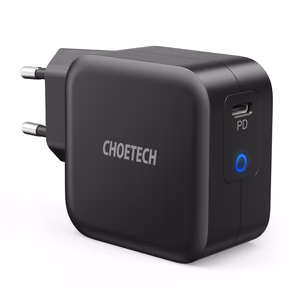 Choetech GaN USB Type C seinälaturi 61W Power Delivery musta (Q6006)