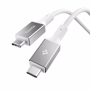 Spigen Essential EB24015CC USB-C / USB-C 240W Kaapeli 150cm - Valkoinen