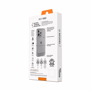Ugly Rubber UMODEL -kuori iPhone 15 Pro 6,1'' läpinäkyvä vaaleanpunainen