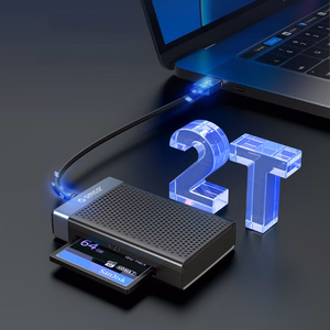 Orico CL4D-A3 muistikortinlukija USB-A 3.0, SD/microSD/CF/MS, 5 Gbps – musta ja hopeanvärinen