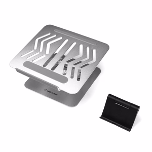 Wozinsky WRS-CPY84SS Aluminum Laptop and Tablet Stand + Free Smartphone Stand - Silver