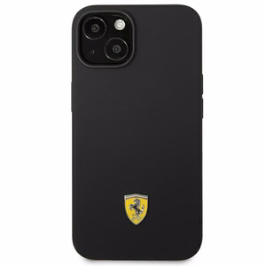 Ferrari FEHCP14SSIBBK iPhone 14 6.1" musta/musta kovakotelo silikoni metalli logo