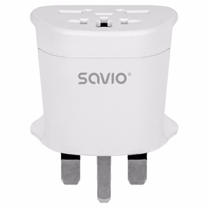 Savio AP-05 virta-adapteri sisäkäyttöön 2500 W valkoinen