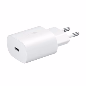 Samsung 25W EP-TA800EWE USB-C seinälaturi vaihtovaara pakkauksessa - Valkoinen