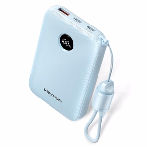 Vention 10000mAh varavirtalähde 2xUSB-C 1xUSB-A 22,5W sininen