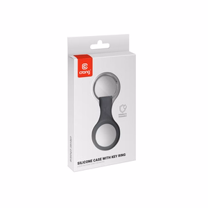 Crong Silicone case for Apple AirTag 1 / 2, with key ring, black