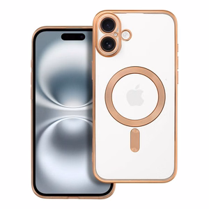 Suojakuori iPhone 16 PLUS:lle Electro Mag Cover yhteensopiva MagSafe-version kanssa kultainen